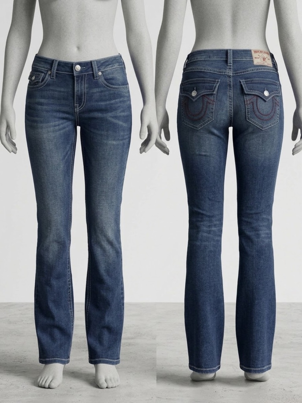 True Religion Women's Dark Blue Bootcut Jeans